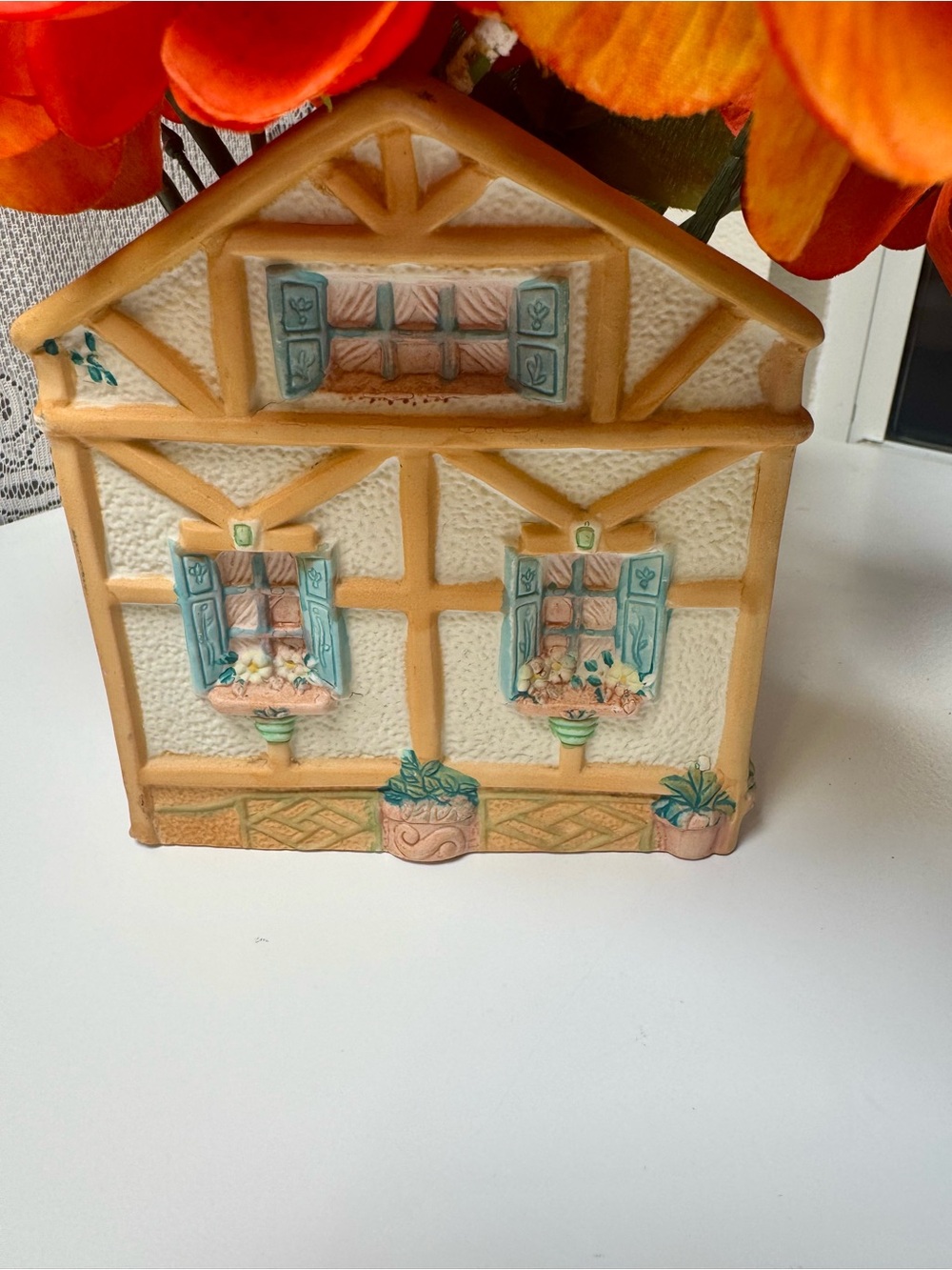 Hand-Painted Cottage Planter Vase or Decorative Crock - Picture 3 of 6